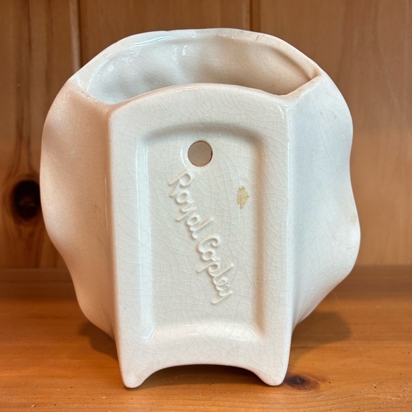 Vintage Royal Copley Straw Hat Wall Pocket - Picture 4 of 9